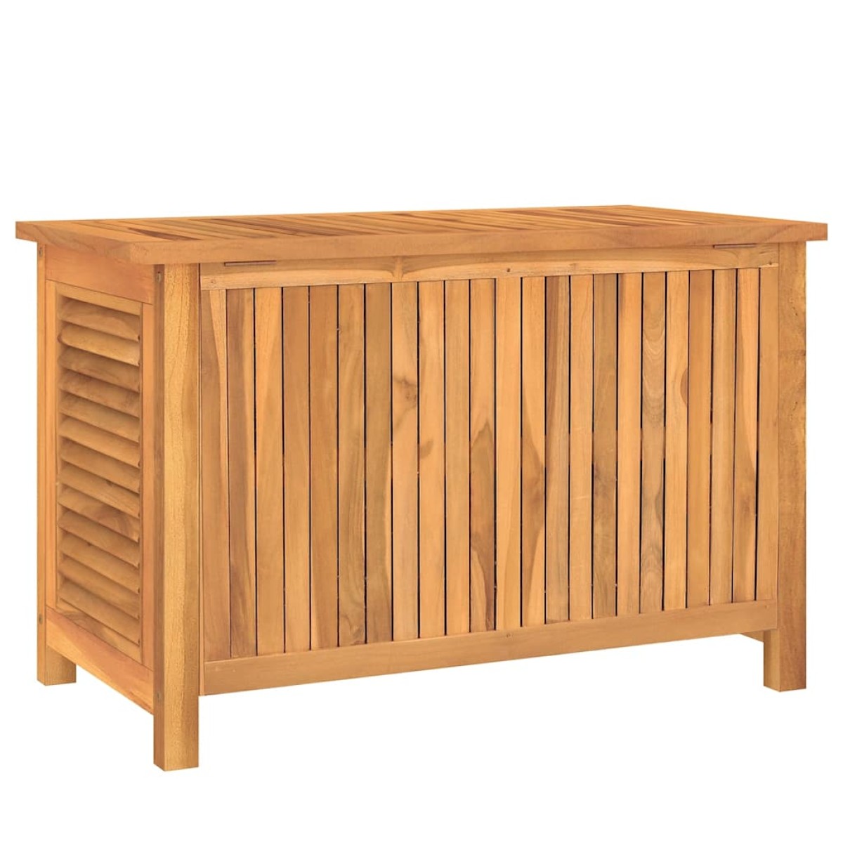 vidaXL Μπαούλο Αποθήκευσης Κήπου με Τσάντα 90x50x58 εκ Μασίφ Ξύλο Teak