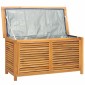 vidaXL Μπαούλο Αποθήκευσης Κήπου με Τσάντα 114x50x58εκ Μασίφ Ξύλο Teak