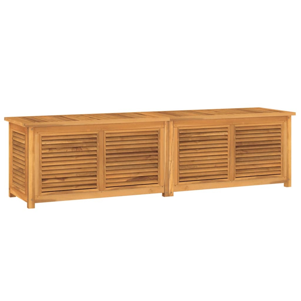 vidaXL Μπαούλο Αποθήκευσης Κήπου με Τσάντα 200x50x53εκ Μασίφ Ξύλο Teak