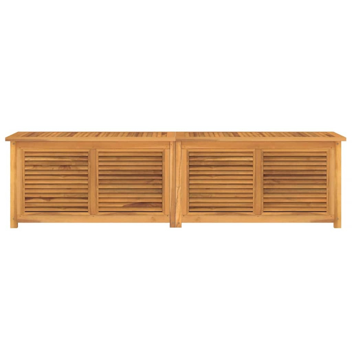 vidaXL Μπαούλο Αποθήκευσης Κήπου με Τσάντα 200x50x53εκ Μασίφ Ξύλο Teak