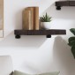 vidaXL Ράφι Τοίχου Σκούρο Καφέ 40x30x(2-6) εκ. Επεξ. Μασίφ Ξύλο Δρυός