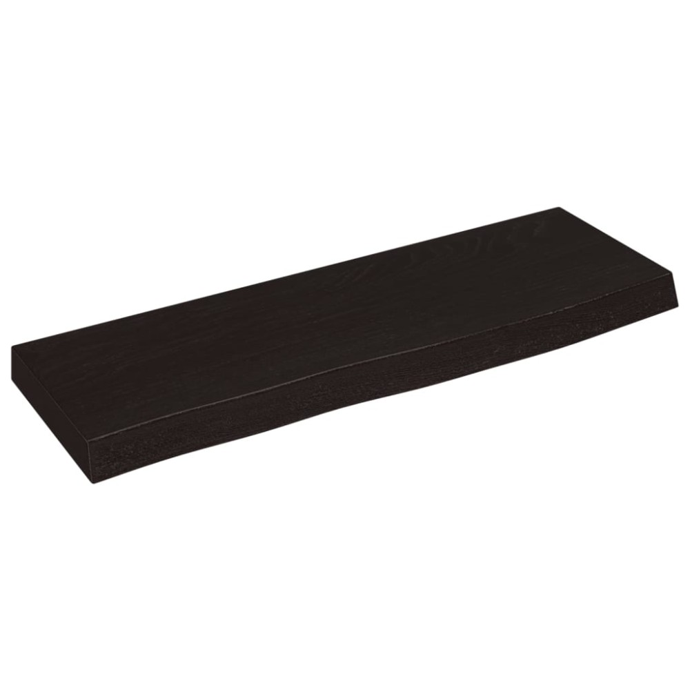 vidaXL Ράφι Τοίχου Σκούρο Καφέ 60x20x4 εκ. Επεξεργ. Μασίφ Ξύλο Δρυός