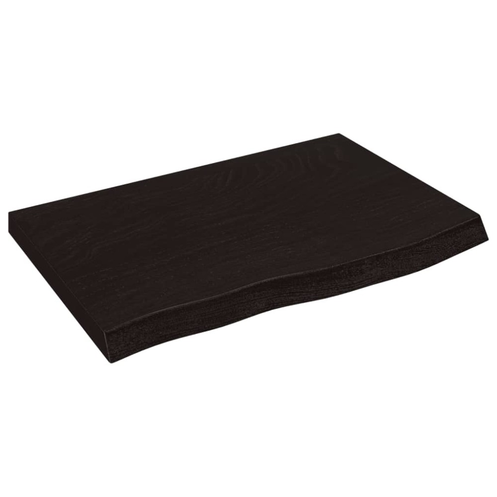 vidaXL Ράφι Τοίχου Σκούρο Καφέ 60x40x(2-4) εκ. Επεξ. Μασίφ Ξύλο Δρυός