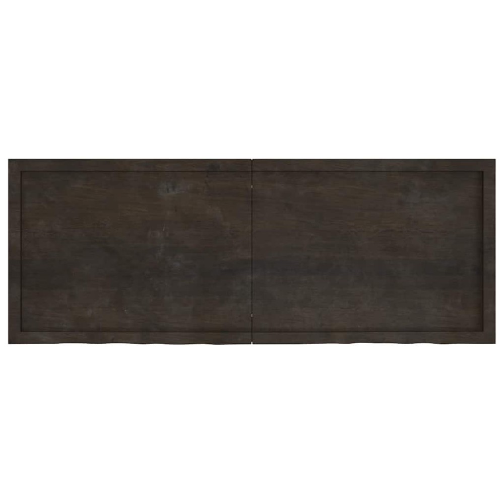 vidaXL Ράφι Τοίχου Σκούρο Καφέ 160x60x(2-4) εκ. Επεξ. Μασίφ Ξύλο Δρυός