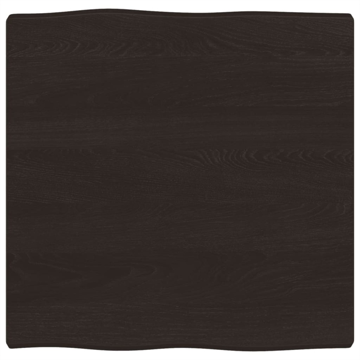 vidaXL Επιφ Τραπεζιού Αν Καφέ 60x60x4εκ. Επ Μασίφ Ξύλο Δρυός Live Edge