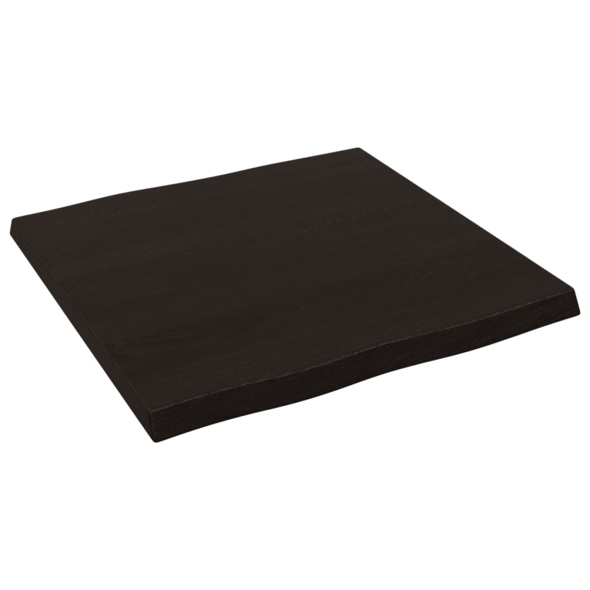 vidaXL Επιφ Τραπεζιού Αν Καφέ 60x60x4εκ. Επ Μασίφ Ξύλο Δρυός Live Edge