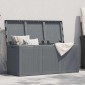 vidaXL Μπαούλο Αποθήκευσης Κήπου Γκρι 270 Λίτρων από Ρατάν Πολυπρ/νίου