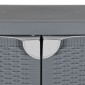 vidaXL Ντουλάπι Αποθήκευσης Κήπου Γκρι 65x45x88 εκ. από Ρατάν PP