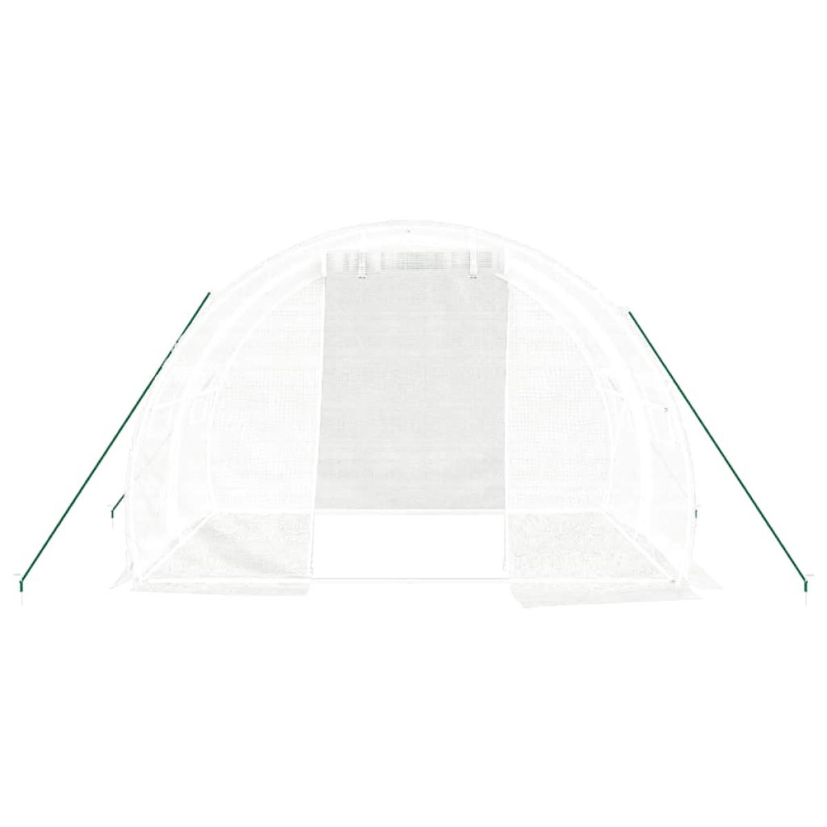 vidaXL Θερμοκήπιο με Ατσάλινο Πλαίσιο Λευκό 6 μ² 3 x 2 x 2 μ.