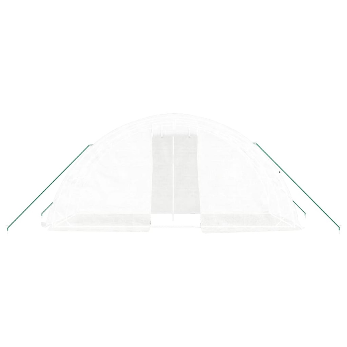 vidaXL Θερμοκήπιο με Ατσάλινο Πλαίσιο Λευκό 10 μ² 5 x 2 x 2,3 μ.