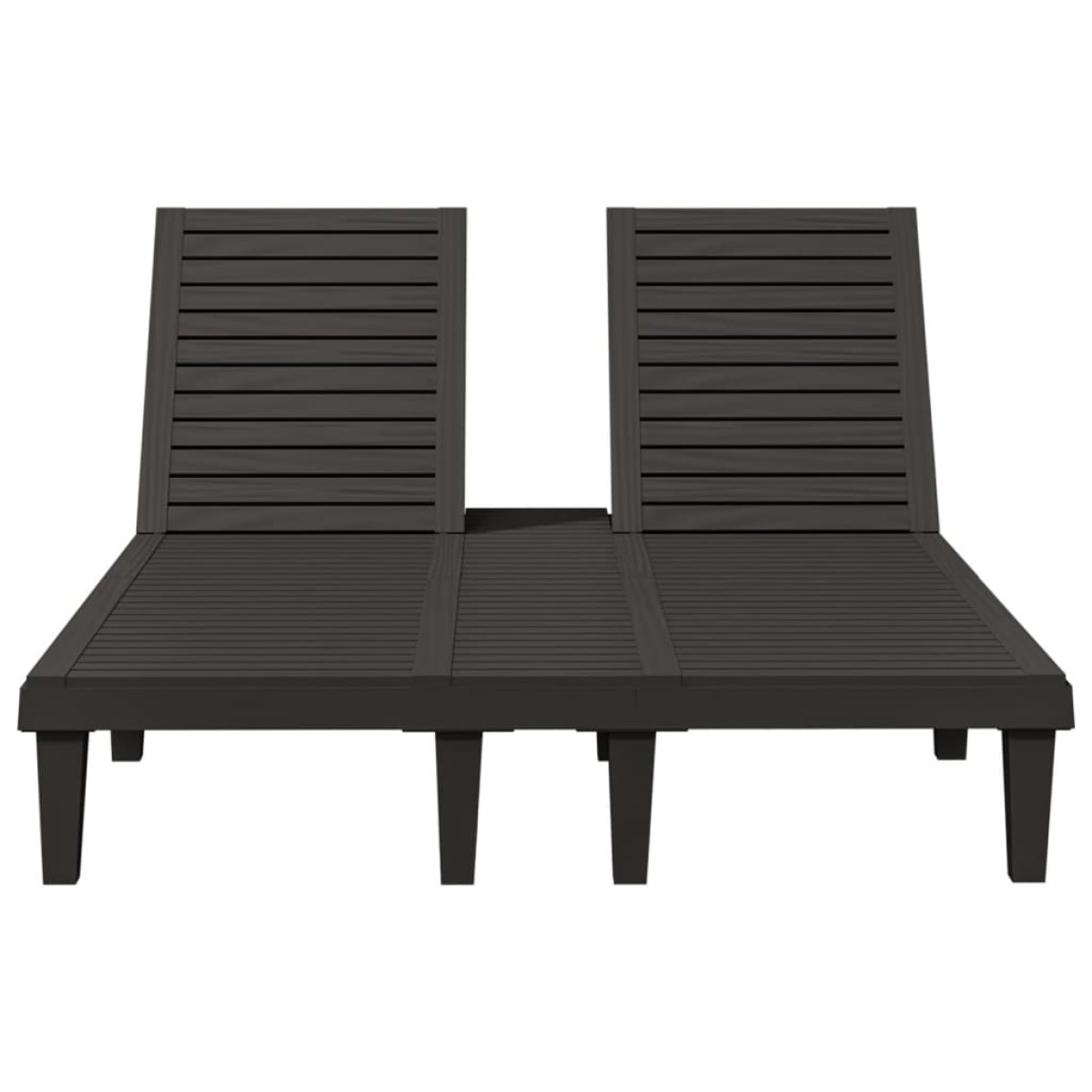 vidaXL Ξαπλώστρα Διπλή Μαύρη 155 x 138 x 83 εκ. από Πολυπροπυλένιο