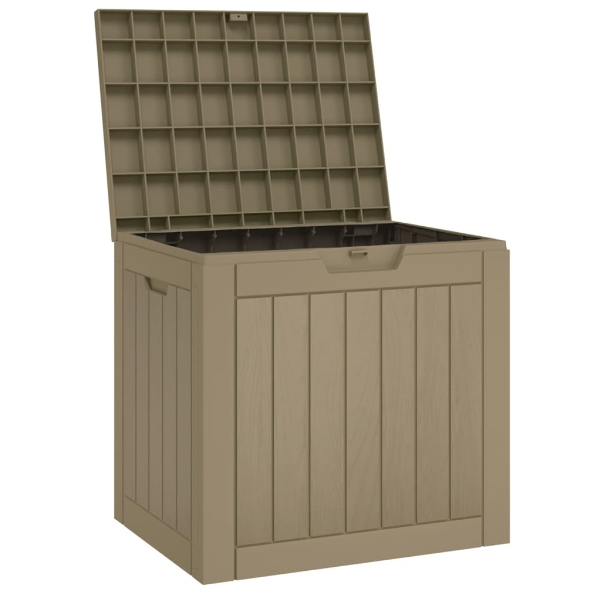 vidaXL Μπαούλο Αποθήκευσης Κήπου Αν. Καφέ 55,5x43x53 εκ Πολυπροπυλένιο