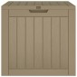vidaXL Μπαούλο Αποθήκευσης Κήπου Αν. Καφέ 55,5x43x53 εκ Πολυπροπυλένιο