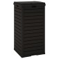 vidaXL Κάδος Απορριμμάτων Εξ. Χώρου Μαύρος 41x41x86 εκ. Πολυπροπυλένιο