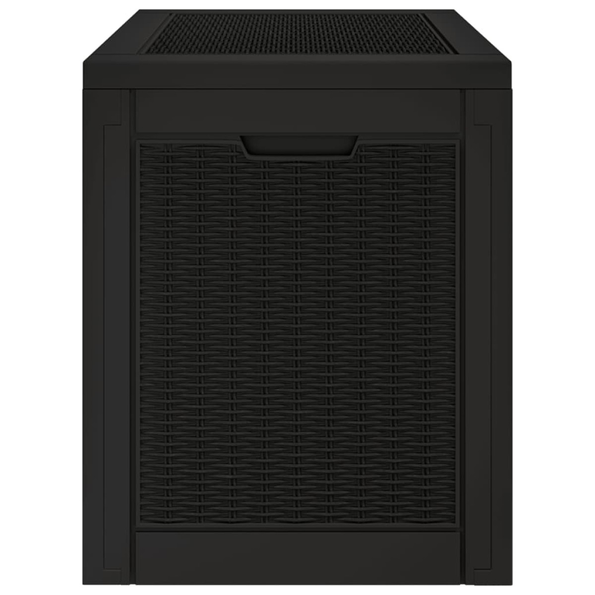 vidaXL Μπαούλο Αποθήκευσης Κήπου Μαύρο 55,5x43x53 εκ. Πολυπροπυλένιο