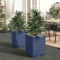 vidaXL Ζαρντινιέρες 2 τεμ. Σκούρο Γκρι 30x30x37 εκ. από Πολυπροπυλένιο