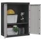 vidaXL Ντουλάπι Αποθ. Εξ. Χώρου Γκρι/Μαύρο 65x37x85 εκ. Πολυπροπυλένιο