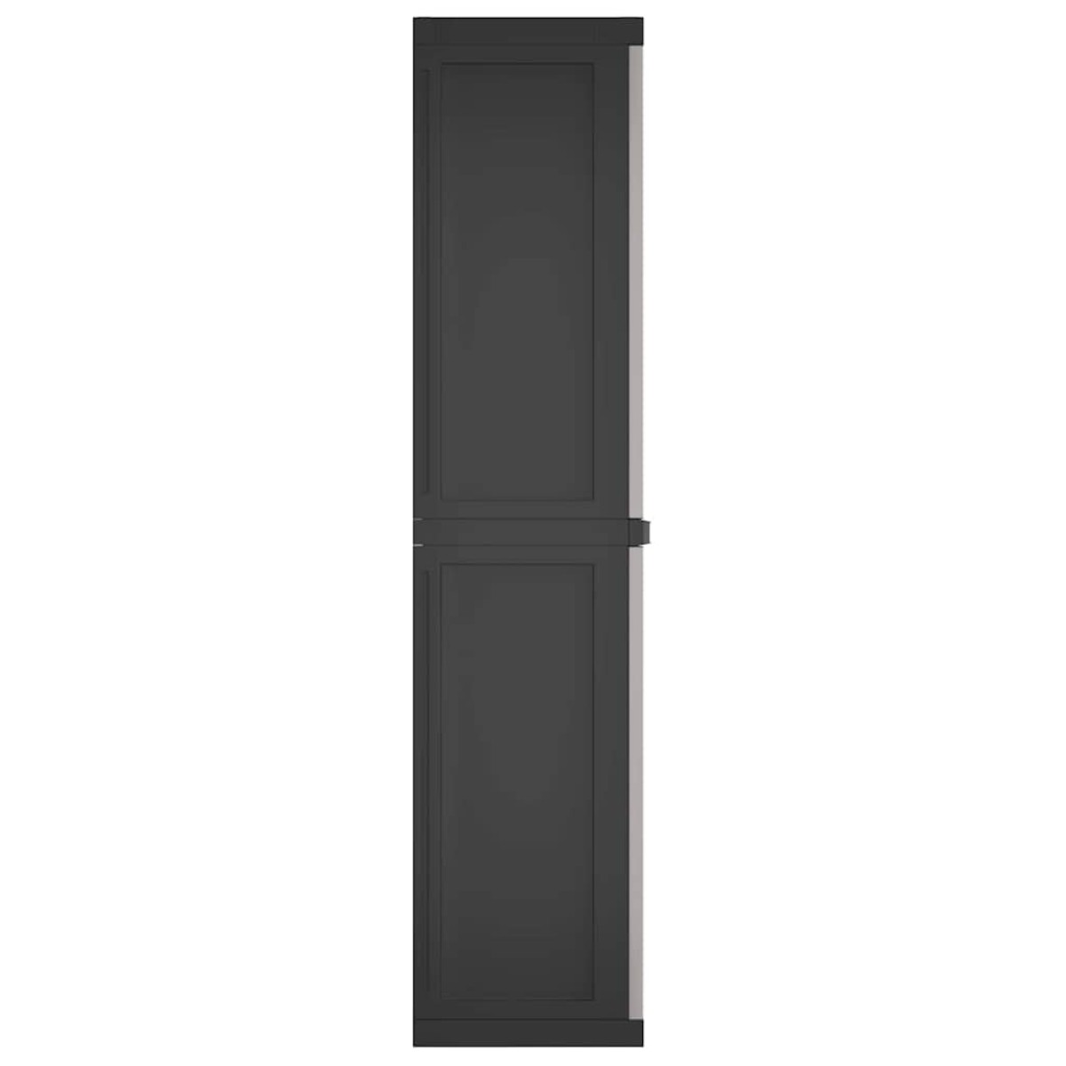 vidaXL Ντουλάπι Αποθ. Εξ. Χώρου Γκρι/Μαύρο 65x37x165εκ. Πολυπροπυλένιο