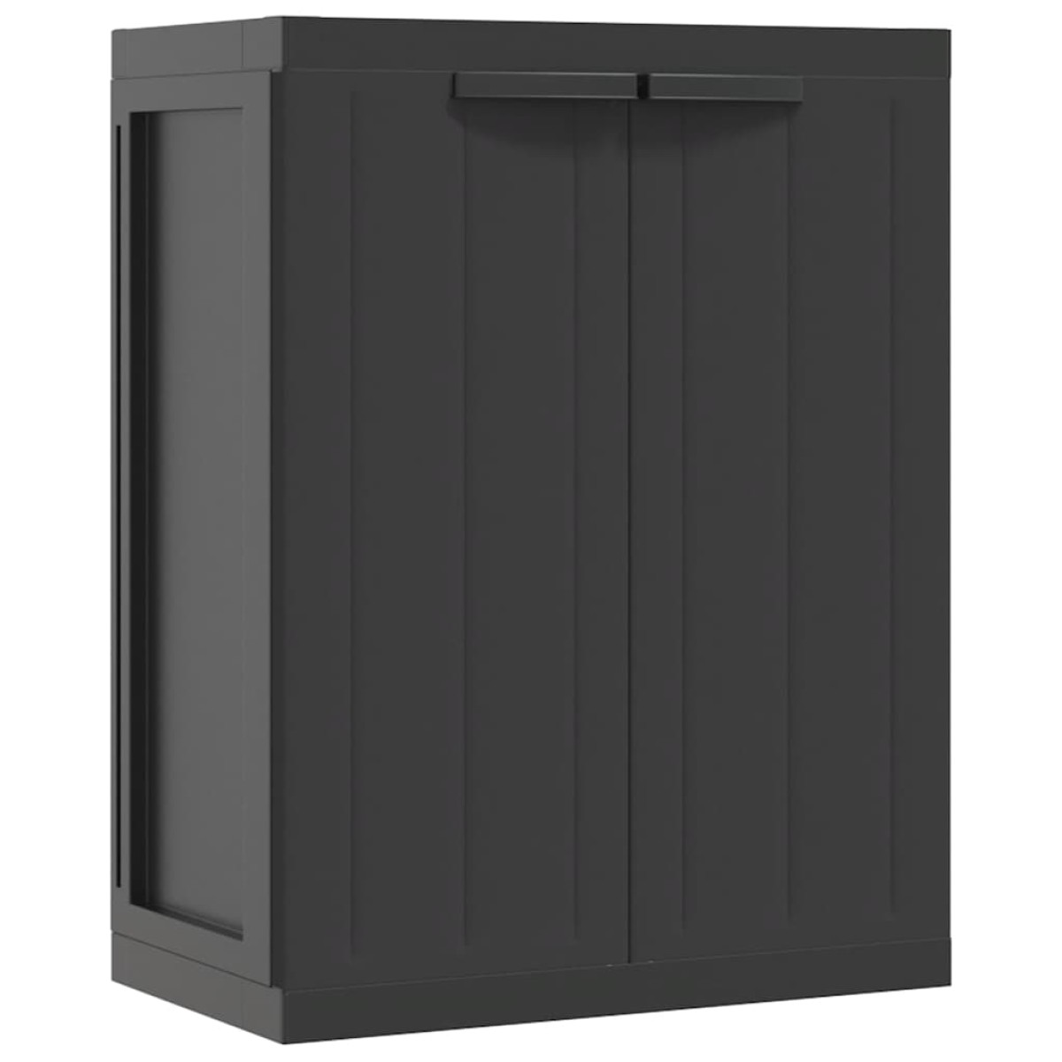 vidaXL Ντουλάπι Αποθ. Εξ. Χώρου Μαύρο 65x37x85 εκ. Πολυπροπυλένιο