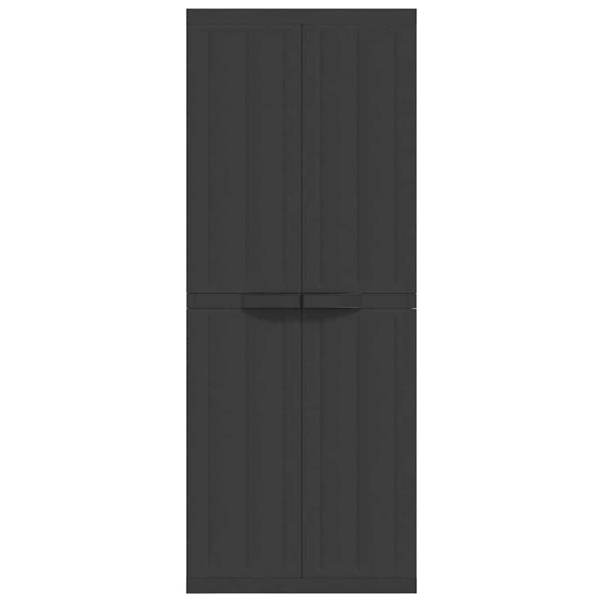 vidaXL Ντουλάπι Αποθ. Εξ. Χώρου Μαύρο 65x37x165εκ. Πολυπροπυλένιο