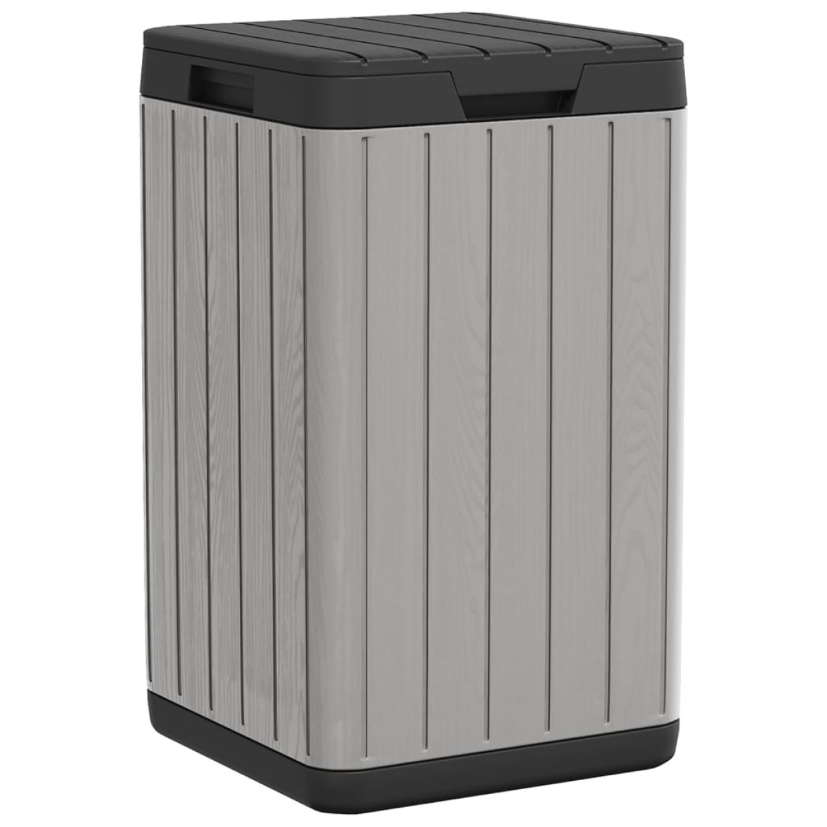 vidaXL Κάδος Απορριμμάτων Εξωτερ. Χώρου Γκρι 38x38x65 εκ. Πολυπρ/λένιο
