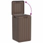 vidaXL Κάδος Απορριμμάτων Εξωτερ. Χώρου Καφέ 38x38x65 εκ. Πολυπρ/λένιο