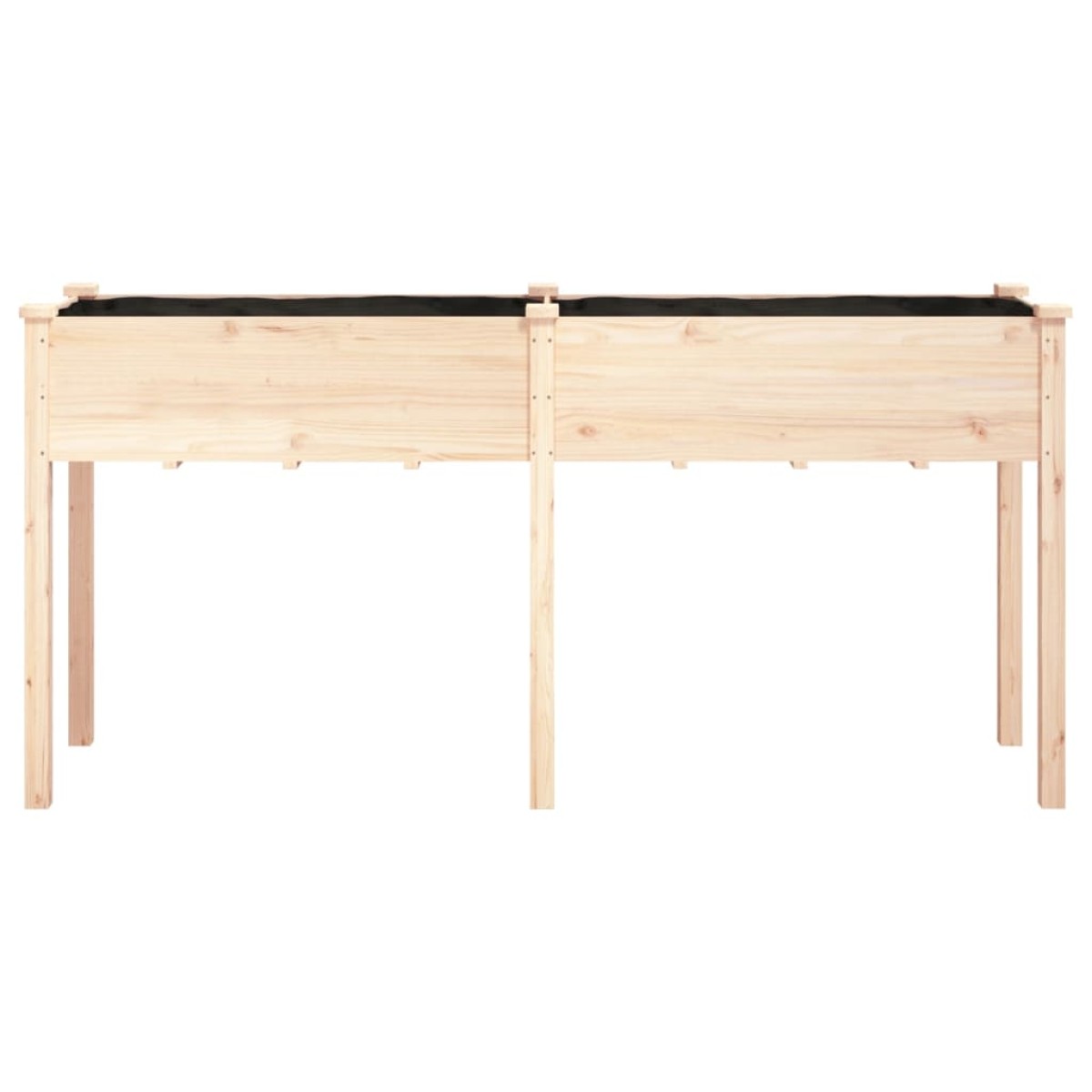 vidaXL Γλάστρα με Επένδυση 161 x 45 x 76 εκ. από Μασίφ Ξύλο Ελάτης