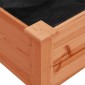 vidaXL Γλάστρα με Επένδυση Καφέ 161x45x76 εκ. από Μασίφ Ξύλο Ελάτης