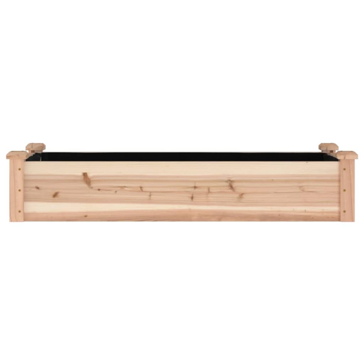 vidaXL Ζαρντινιέρα Υπερυψ. με Επένδυση 120x45x25 εκ. Μασίφ Ξύλο Ελάτης