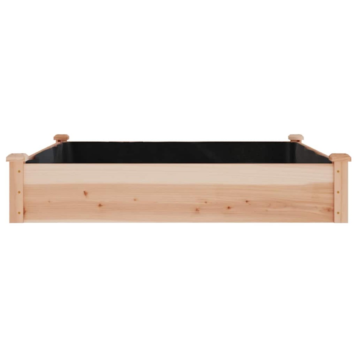 vidaXL Ζαρντινιέρα Υπερυψ. με Επένδυση 120x120x25εκ. Μασίφ Ξύλο Ελάτης