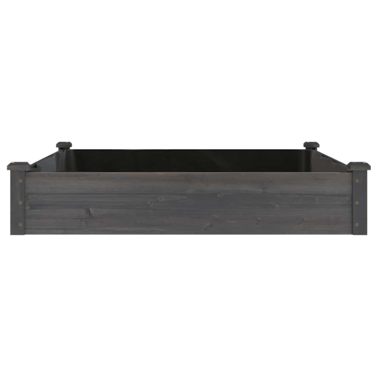vidaXL Ζαρντινιέρα Υπερυψ. με Επένδυση Γκρι 120x120x25 εκ. Μασίφ Ελάτη