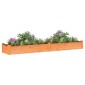 vidaXL Ζαρντινιέρα Υπερυψ. με Επένδυση Καφέ 240x45x25 εκ. Μασίφ Ελάτη