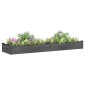 vidaXL Ζαρντινιέρα Υπερυψ. με Επένδυση Γκρι 240x60x25 εκ. Μασίφ Ελάτη