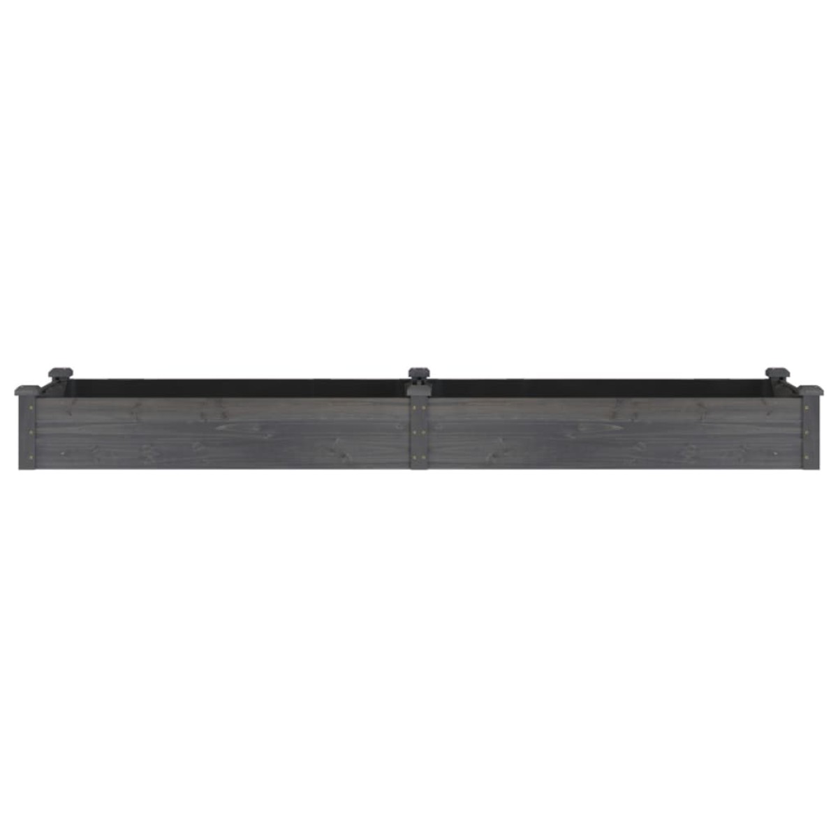 vidaXL Ζαρντινιέρα Υπερυψ. με Επένδυση Γκρι 240x60x25 εκ. Μασίφ Ελάτη