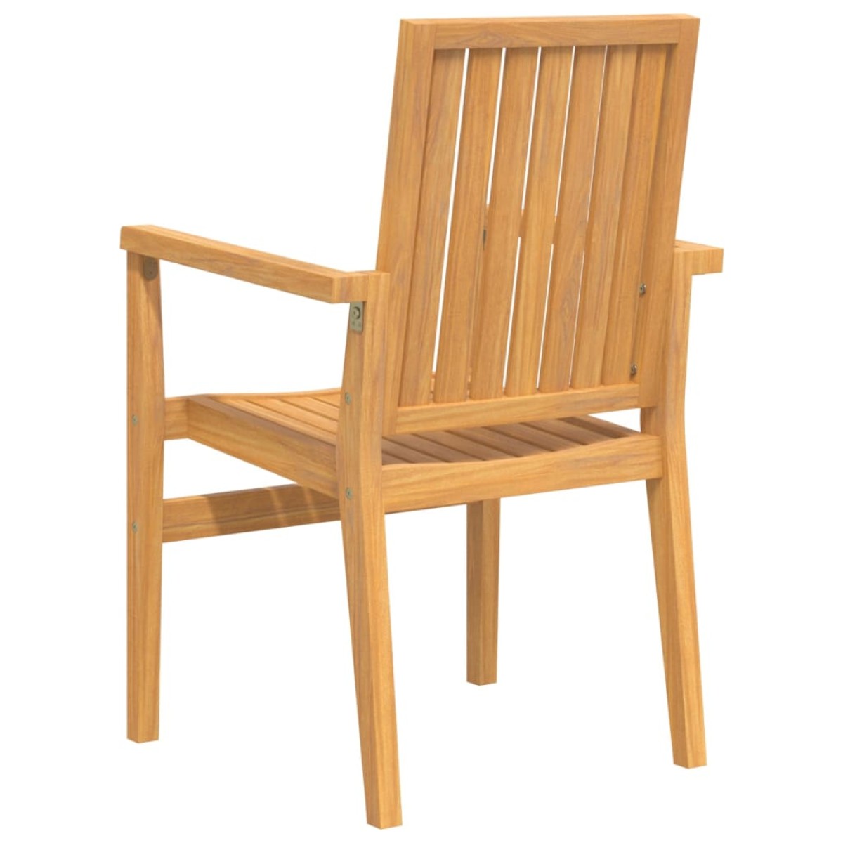 vidaXL Καρέκλες Κήπου Στοιβαζόμενες 2 τεμ. 56,5x57,5x91 εκ. Μασίφ Teak