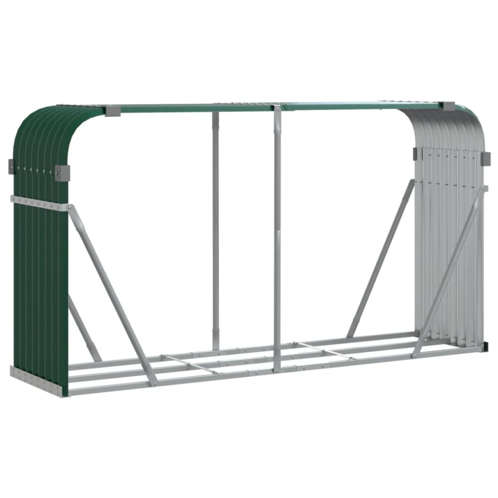 vidaXL Ξυλοθήκη Πράσινη 180 x 45 x 100 εκ. από Γαλβανισμένο Ατσάλι
