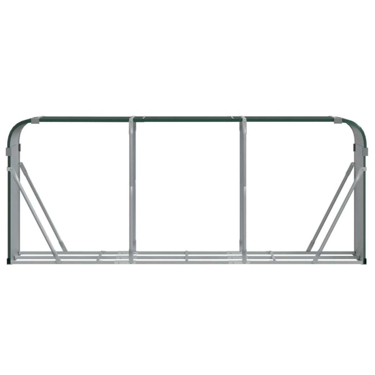 vidaXL Ξυλοθήκη Πράσινη 234 x 45 x 100 εκ. από Γαλβανισμένο Ατσάλι