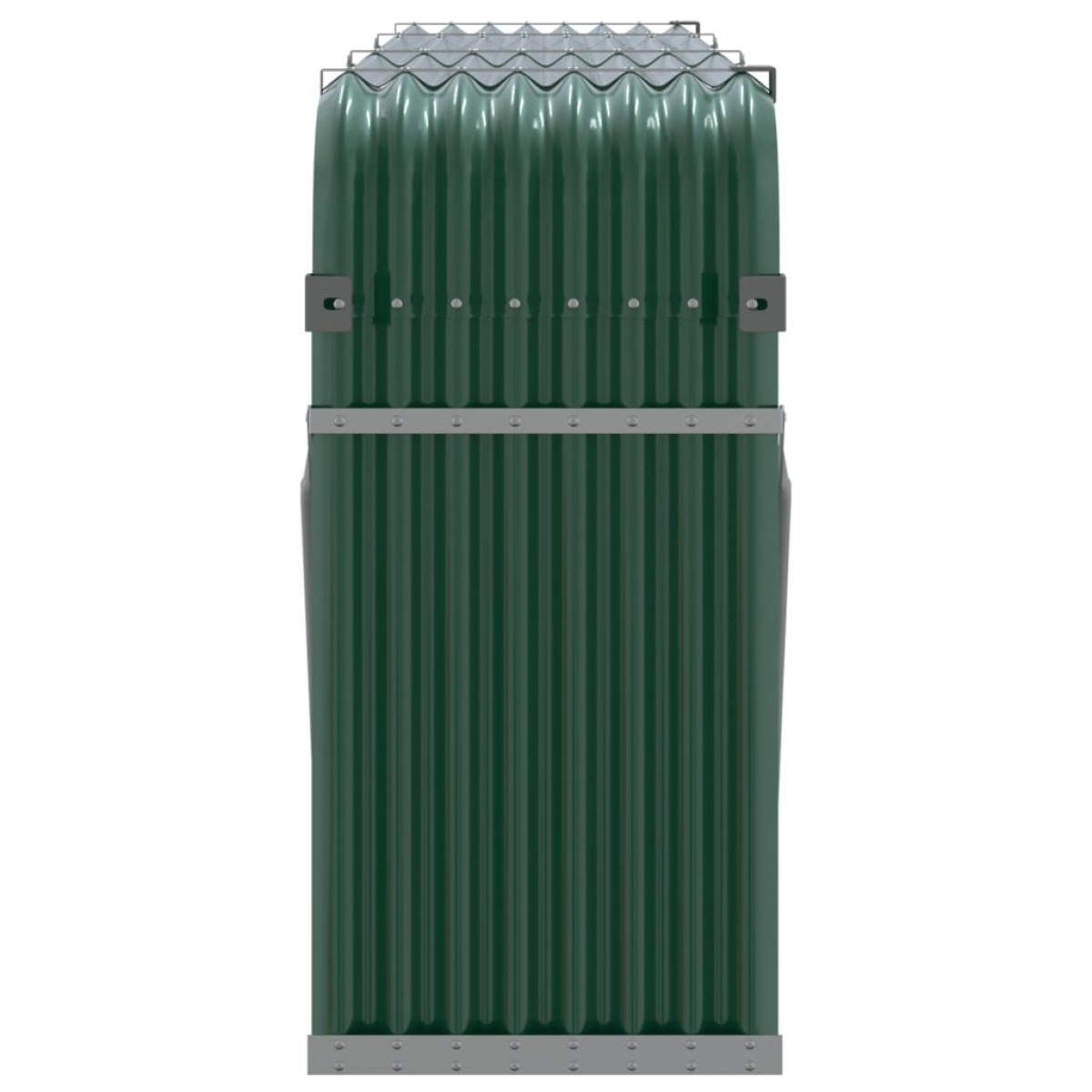 vidaXL Ξυλοθήκη Πράσινη 234 x 45 x 100 εκ. από Γαλβανισμένο Ατσάλι