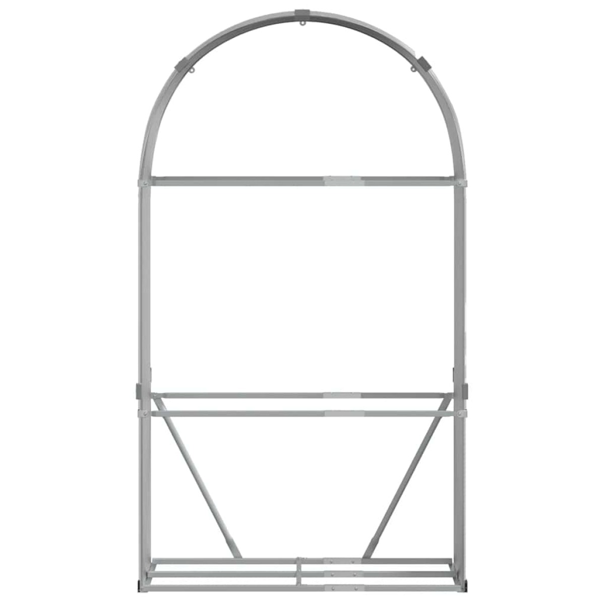 vidaXL Ξυλοθήκη Αν. Γκρι 120 x 45 x 210 εκ. από Γαλβανισμένο Ατσάλι