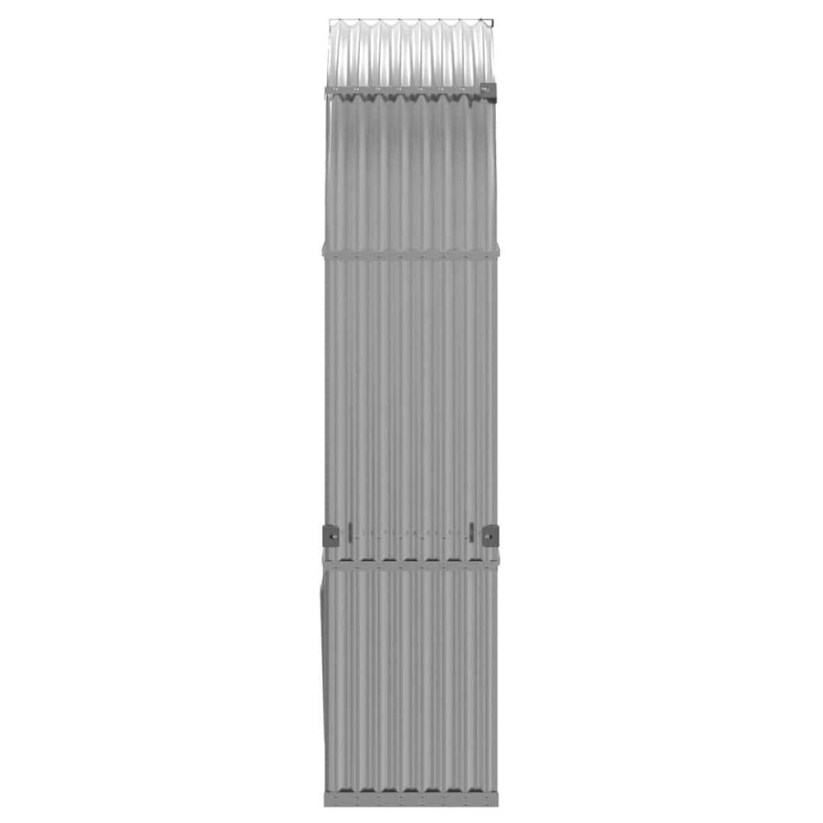 vidaXL Ξυλοθήκη Αν. Γκρι 120 x 45 x 210 εκ. από Γαλβανισμένο Ατσάλι