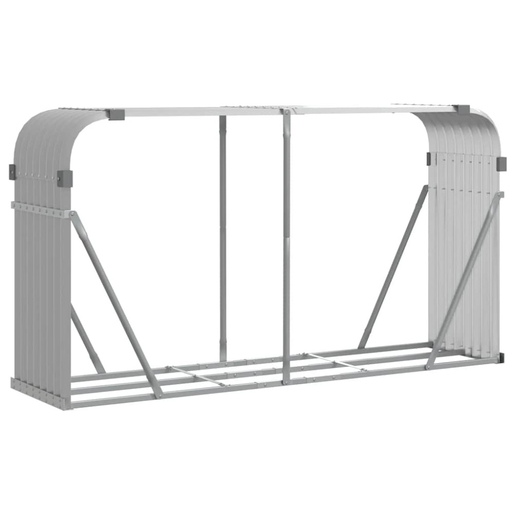vidaXL Ξυλοθήκη Αν. Γκρι 180 x 45 x 100 εκ. από Γαλβανισμένο Ατσάλι