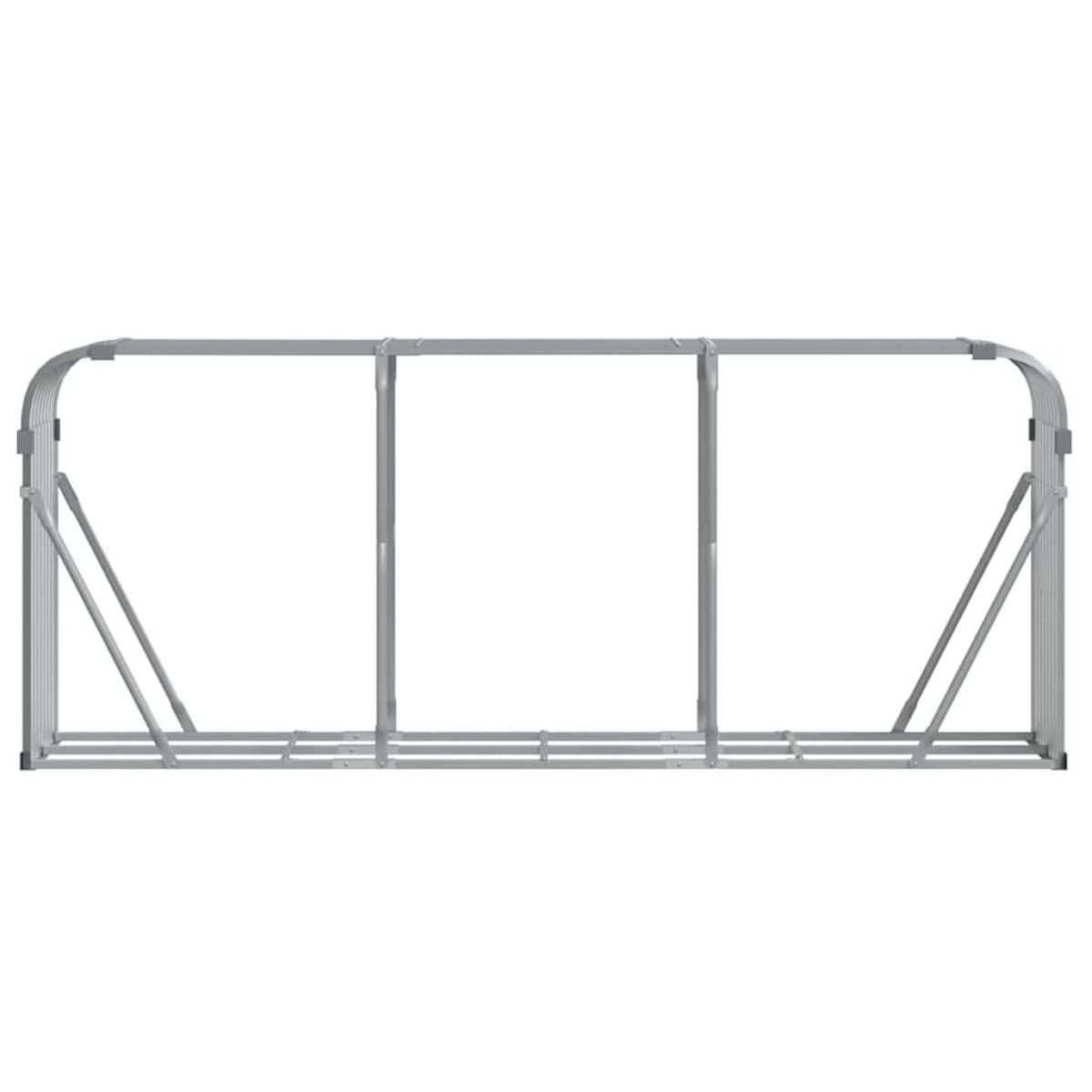 vidaXL Ξυλοθήκη Αν. Γκρι 234 x 45 x 100 εκ. από Γαλβανισμένο Ατσάλι