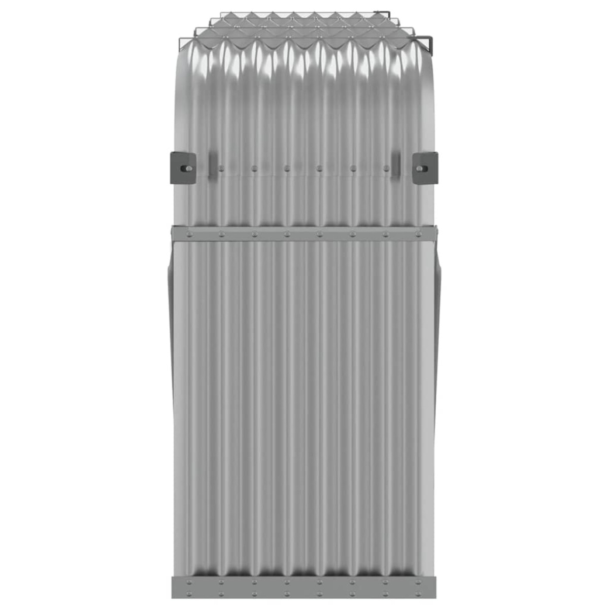 vidaXL Ξυλοθήκη Αν. Γκρι 234 x 45 x 100 εκ. από Γαλβανισμένο Ατσάλι