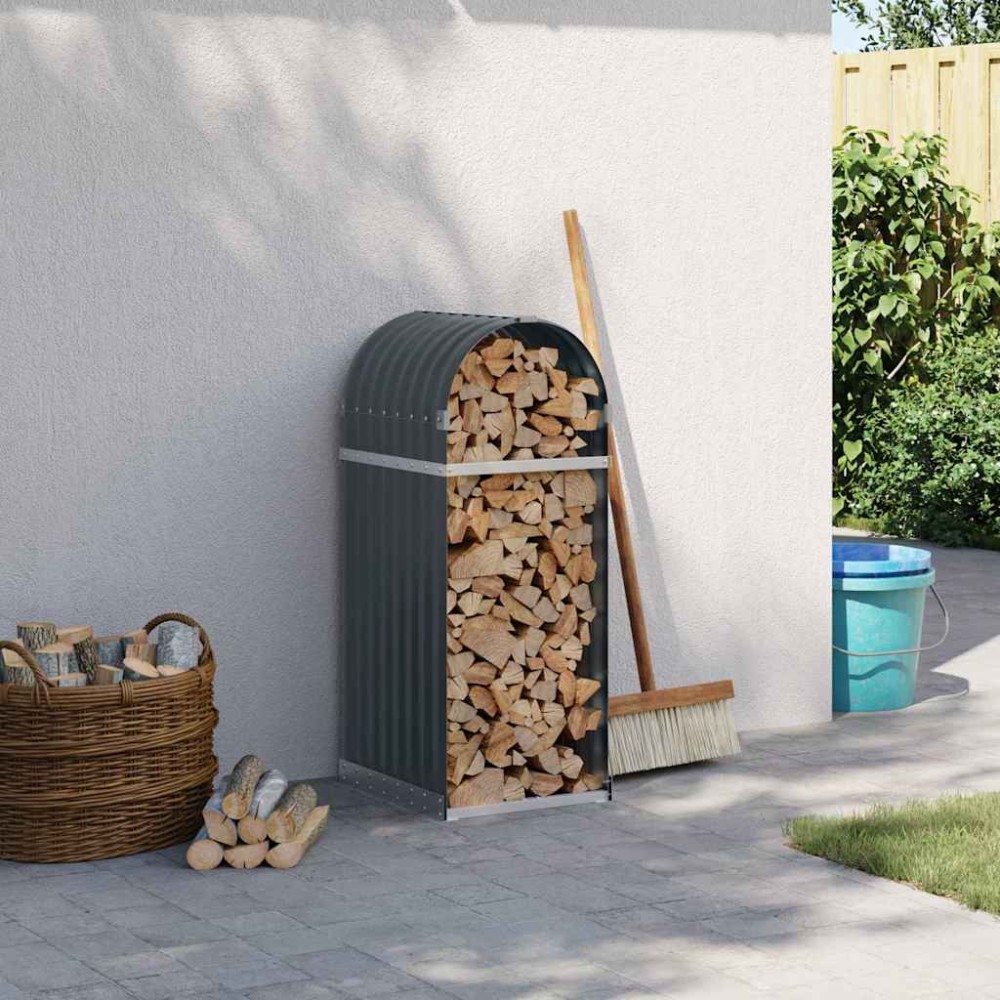 vidaXL Θήκη Κορμών Ανθρακί 40x45x100 εκ. από Γαλβανισμένο Ατσάλι