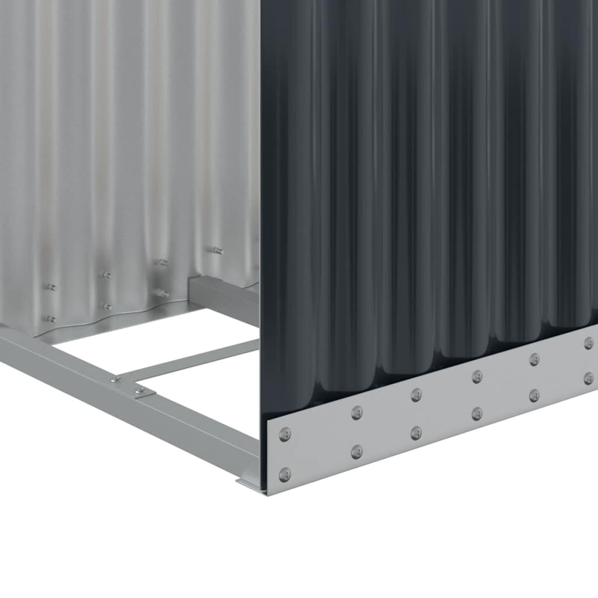 vidaXL Ξυλοθήκη Ανθρακί 40 x 45 x 100 εκ. από Γαλβανισμένο Ατσάλι