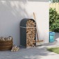 vidaXL Ξυλοθήκη Ανθρακί 40 x 45 x 100 εκ. από Γαλβανισμένο Ατσάλι