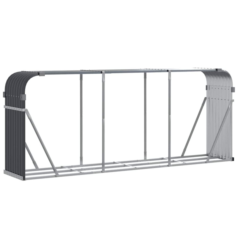 vidaXL Θήκη Κορμών Ανθρακί 234x45x100 εκ. από Γαλβανισμένο Ατσάλι