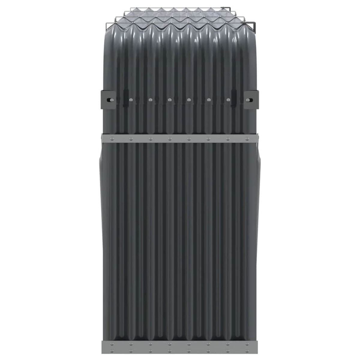 vidaXL Ξυλοθήκη Ανθρακί 234x45x100 εκ. από Γαλβανισμένο Ατσάλι