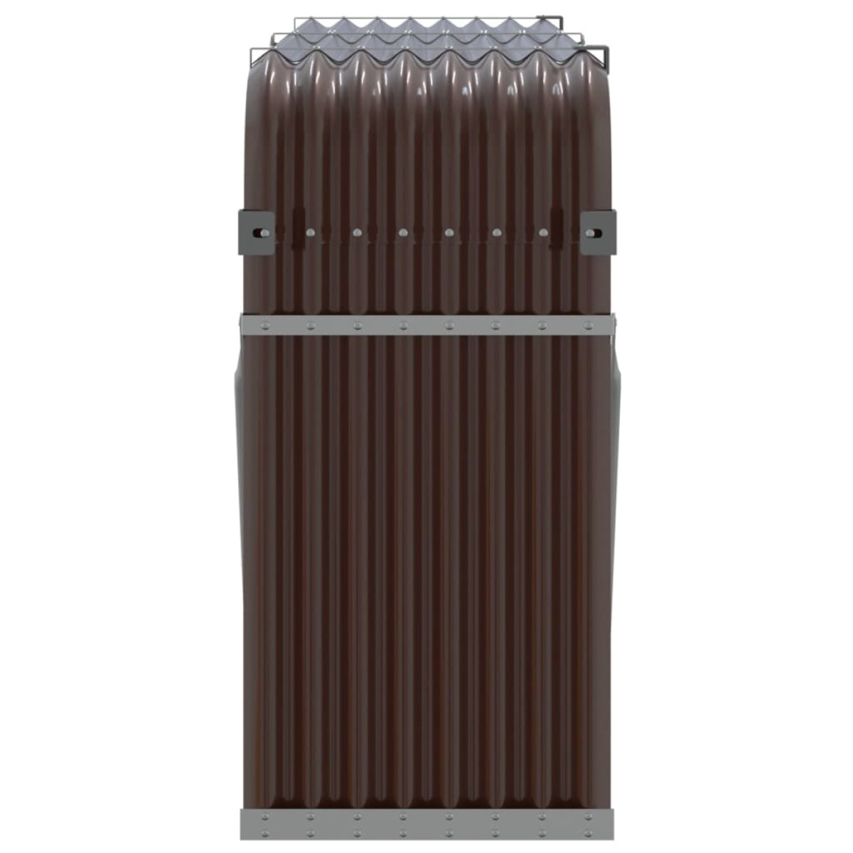 vidaXL Ξυλοθήκη Καφέ 180x45x100 εκ. από Γαλβανισμένο Ατσάλι