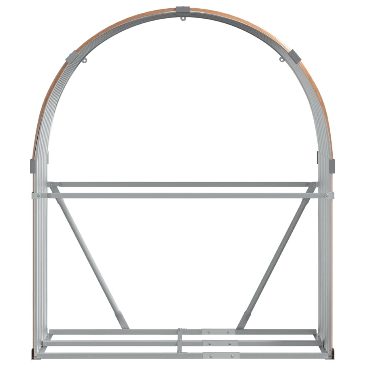 vidaXL Ξυλοθήκη Αν. Καφέ 120 x 45 x 140 εκ. από Γαλβανισμένο Ατσάλι